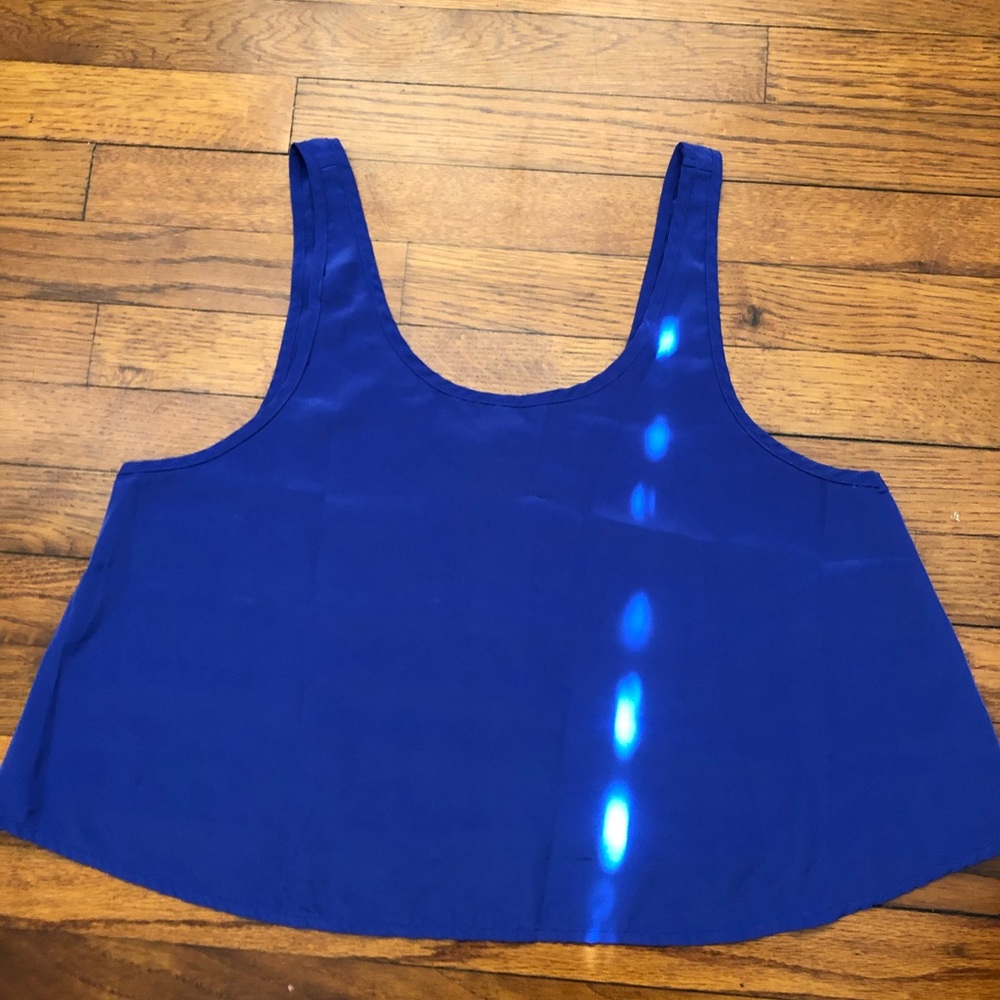Royal blue cropped blouse